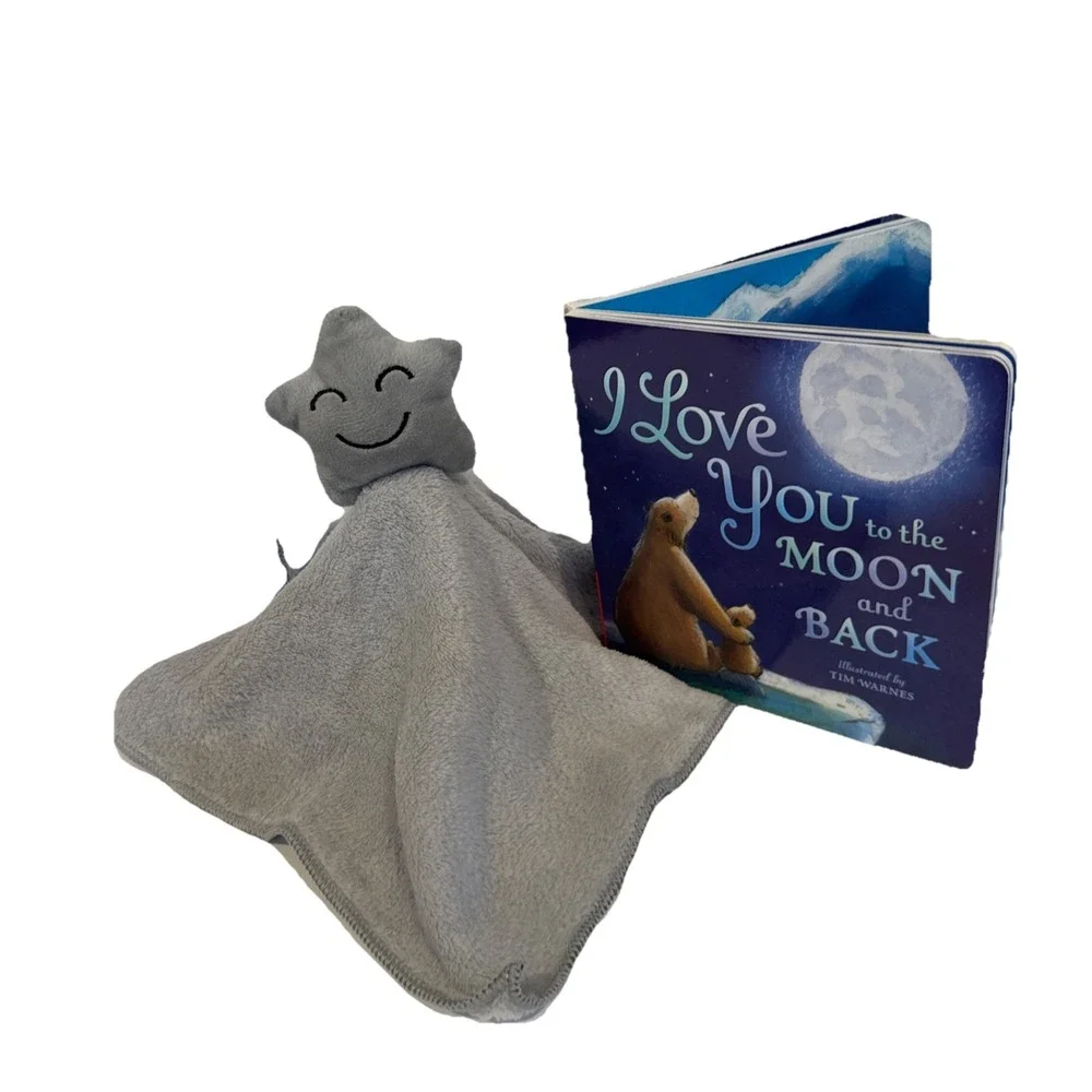Unisex Baby Shower Gift, I Love You To The Moon And Back‎ Book & Baby Essentials